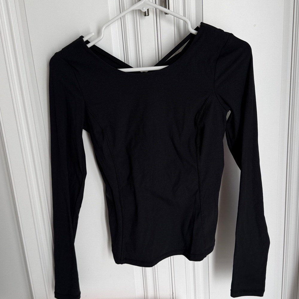 Sweaty Betty Classic Black Long Sleeve Top, XS